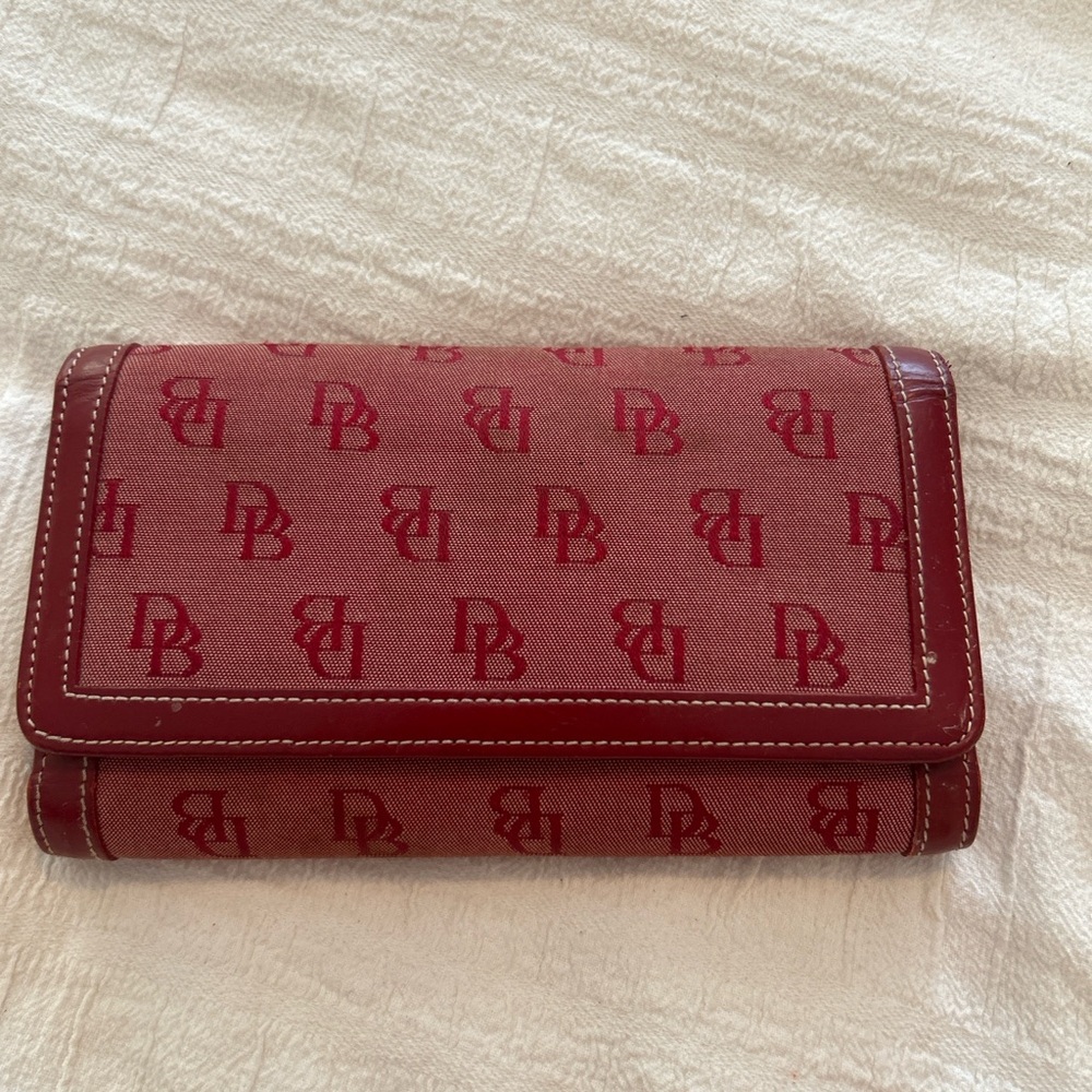 Dooney & Bourke Red Monogram Continental Wallet